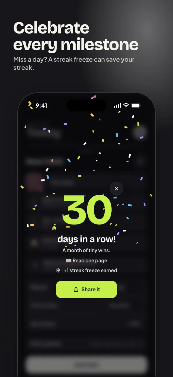 30-day milestone celebration